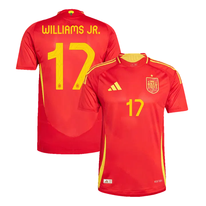 WILLIAMS JR. #17 Spain Home inspired Soccer Jersey EURO