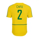 Retro Soccer Jersey CAFU #2 Brazil Home 2002/03