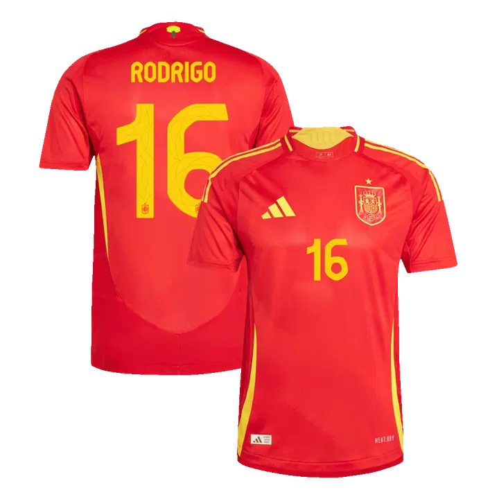 RODRIGO #16 Spain Home inspired Soccer Jersey EURO