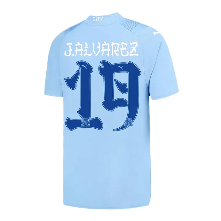 J.ALVAREZ #19 Manchester City Home Soccer Jersey 2023/24