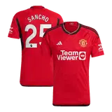 SANCHO #25 Manchester United Home Soccer Jersey 2023/24