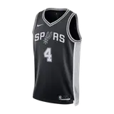 Fox #4 San Antonio Spurs Swingman NBA Jersey - Icon Edition
