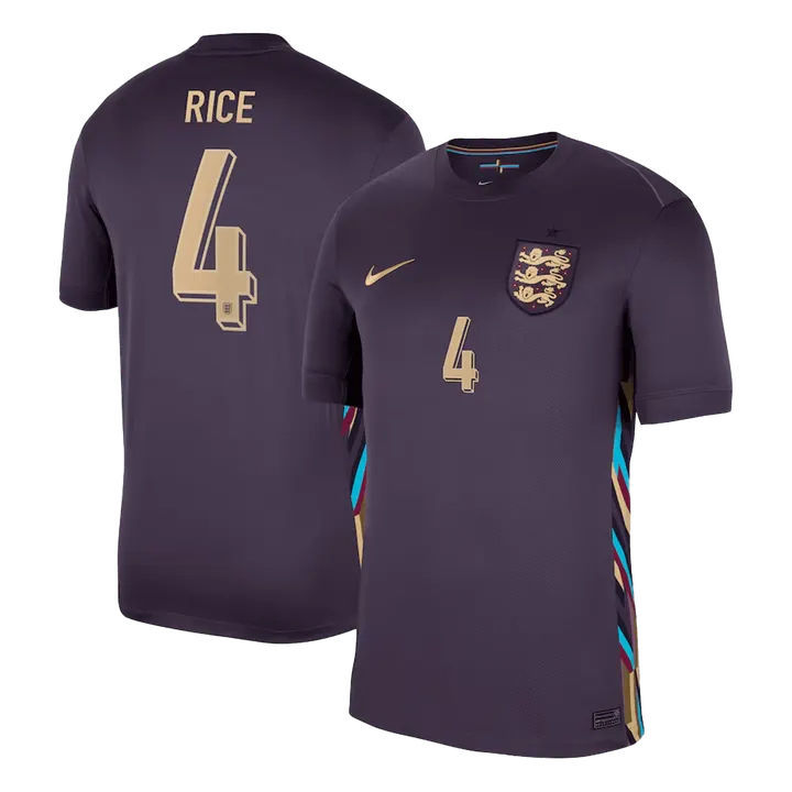 RICE #4 England Away Soccer Jersey