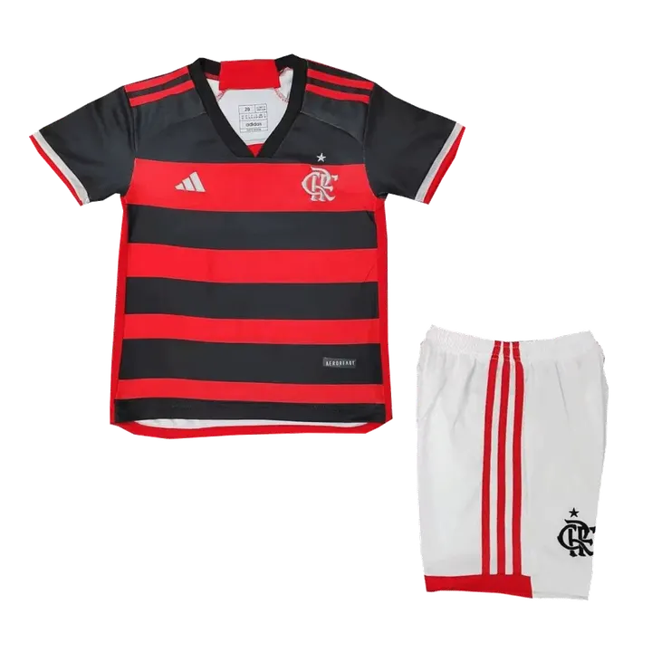 CR Flamengo Home Kids Soccer Jerseys Kit