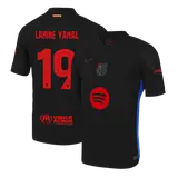 LAMINE YAMAL #19 Barcelona Away Player Version Jersey - UCL(Spotify Logo Without Text）