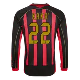 Retro Soccer Jersey KAKA' #22 AC Milan Home Long Sleeve 2006/07