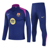 Barcelona 1/4 Zip Tracksuit 2025/26 Kids Navy