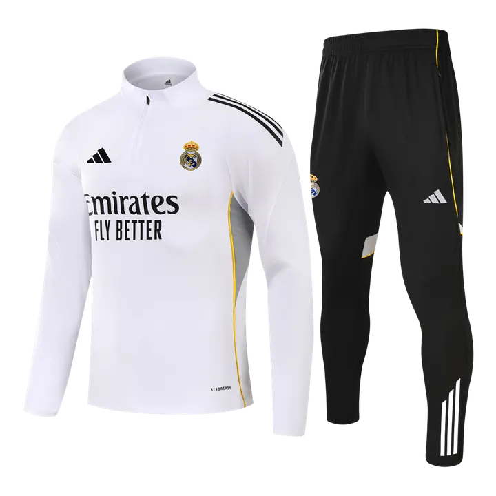 Real Madrid 1/4 Zip Tracksuit 2025/26 White