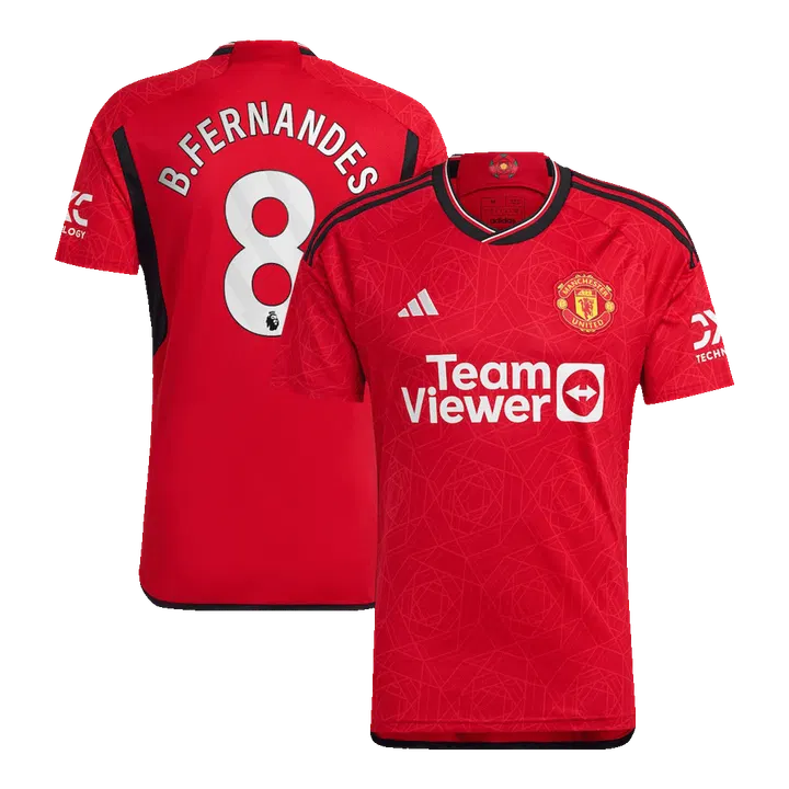 B.FERNANDES #8 Manchester United Home Soccer Jersey 2023/24