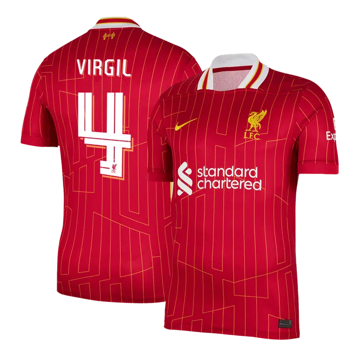 VIRGIL #4 Liverpool Home Soccer Jersey -UCL