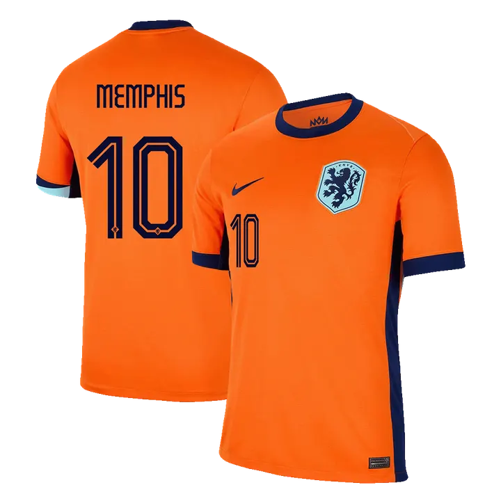 MEMPHIS #10 Netherlands Home Soccer Jersey EURO