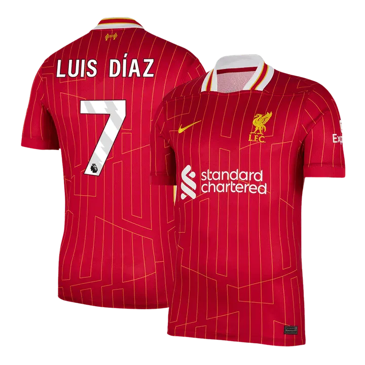 LUIS DÍAZ #7 Liverpool Home Soccer Jersey