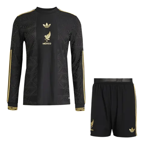 Mexico Third Away Long Sleeve Authentic Jerseys Kit 2025 - Gold Cup