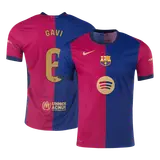 GAVI #6 Barcelona Home Player Version Jersey - Spotify Logo Without Text