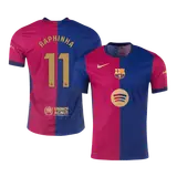 RAPHINHA #11 Barcelona Home Player Version Jersey - Spotify Logo Without Text