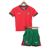 Portugal Home Kids Soccer Jerseys Full Kit EURO
