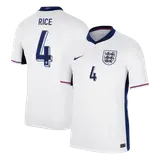 RICE #4 England Home Soccer Jersey EURO