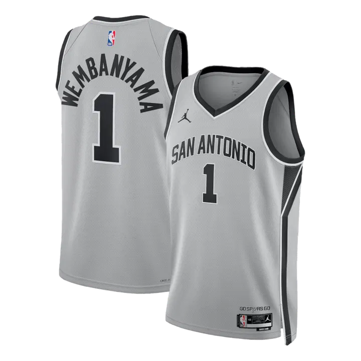 Wembanyama #1 San Antonio Spurs Swingman NBA Jersey - Statement Edition