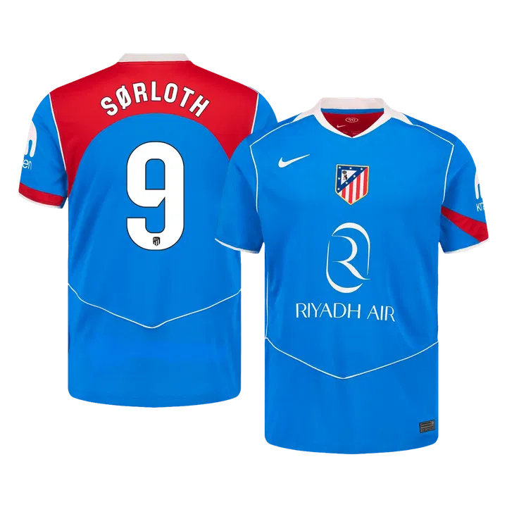 SØRLOTH #9 Atletico Madrid Third Away Soccer Jersey 2025/26