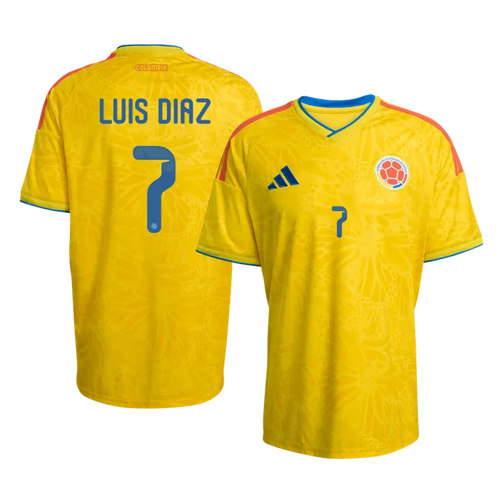 LUIS DíAZ #7 Colombia Home Soccer Jersey World Cup 2026