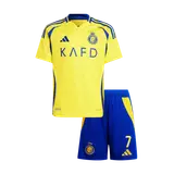 RONALDO #7 Al Nassr Home Kids Soccer Jerseys Kit