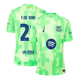 F.DE JONG #21 Barcelona Third Away Soccer Jersey - UCL(Spotify Logo Without Text）