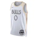 WHITE #0 New York Knicks Swingman NBA Jersey - City Edition