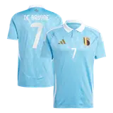 DE BRUYNE #7 Belgium Away Soccer Jersey EURO