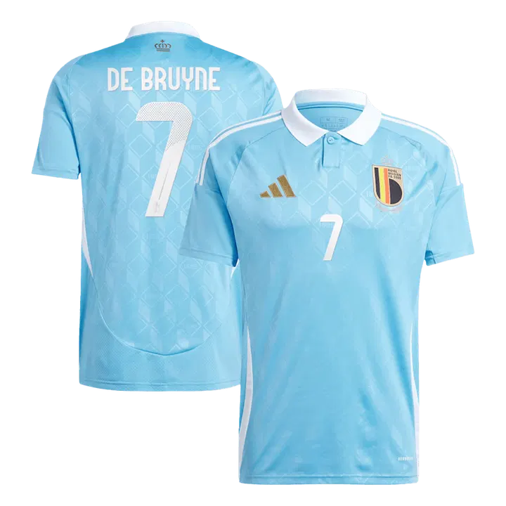 DE BRUYNE #7 Belgium Away Soccer Jersey EURO