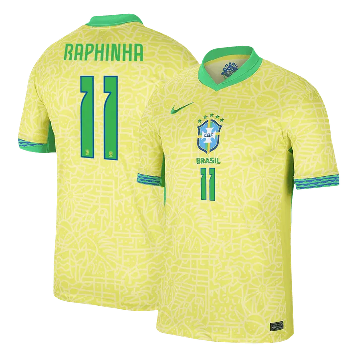 RAPHINHA #11 Brazil Home Soccer Jersey Copa America