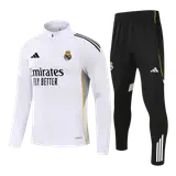 Real Madrid 1/4 Zip Tracksuit 2025/26 Kids White
