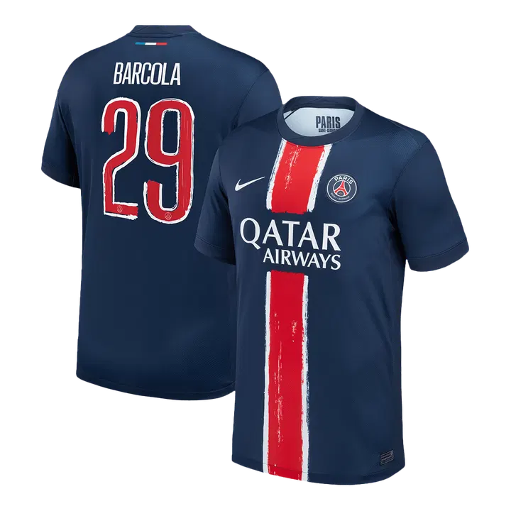 BARCOLA #29 PSG Home Soccer Jersey -UCL