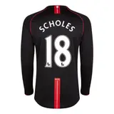 Retro Soccer Jersey SCHOLES #18 Manchester United Away Long Sleeve 2007/08
