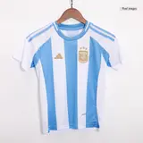 Argentina Home Kids Soccer Jerseys Full Kit