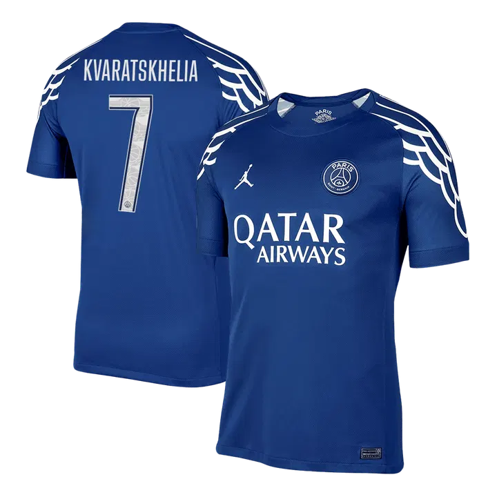 KVARATSKHELIA #7 PSG Fourth Away Soccer Jersey -UCL