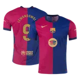 LEWANDOWSKI #9 Barcelona Home Player Version Jersey - Spotify Logo Without Text