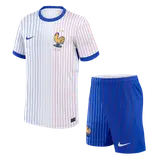 France Away Soccer Jersey Kit(Jersey+Shorts) Euro
