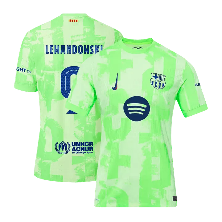 LEWANDOWSKI #9 Barcelona Third Player Version Jersey - UCL(Spotify Logo Without Text）