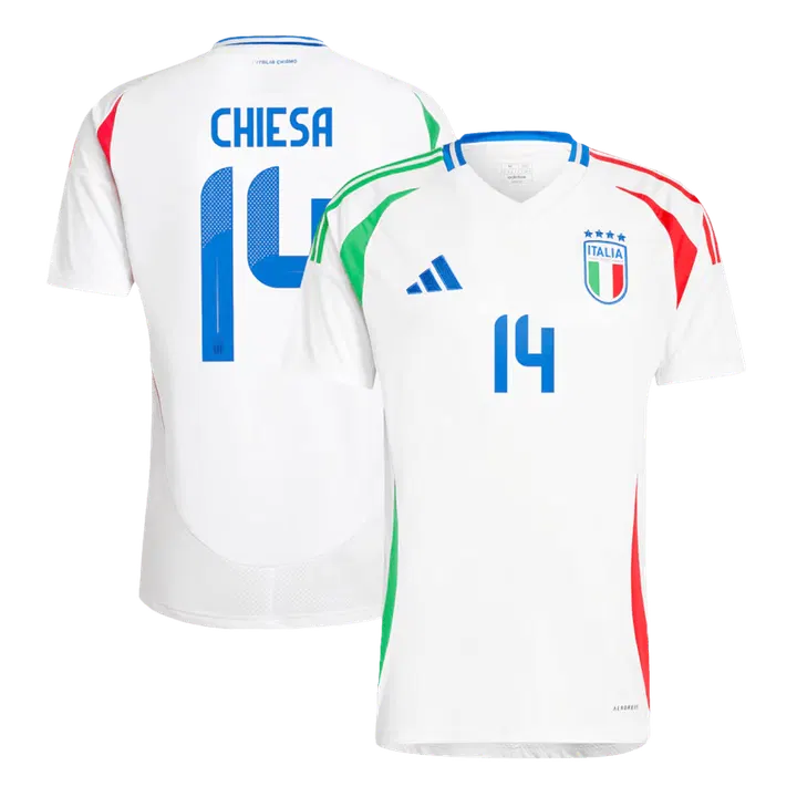 CHIESA #14 Italy Away Soccer Jersey EURO