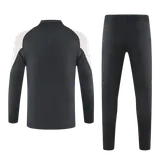 Real Madrid 1/4 Zip Tracksuit Gray