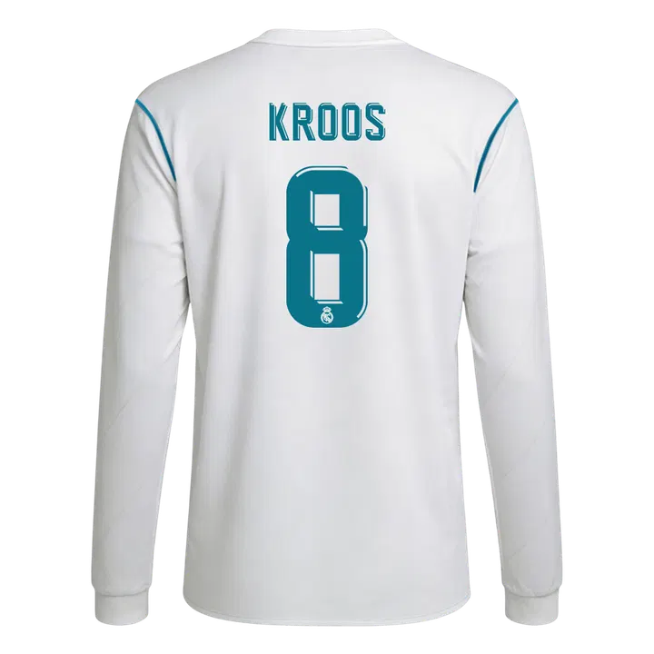 Retro Soccer Jersey KROOS #8 Real Madrid Home Long Sleeve 2017/18