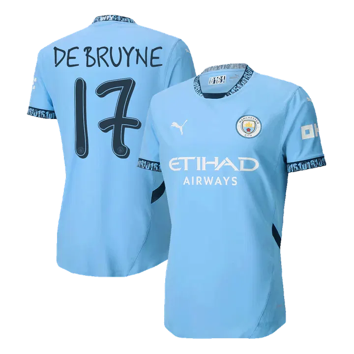 DE BRUYNE #17 Manchester City Home Player Version Jersey - UCL