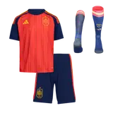 Spain Home World Cup Kids Soccer Jerseys Full Kit 2026