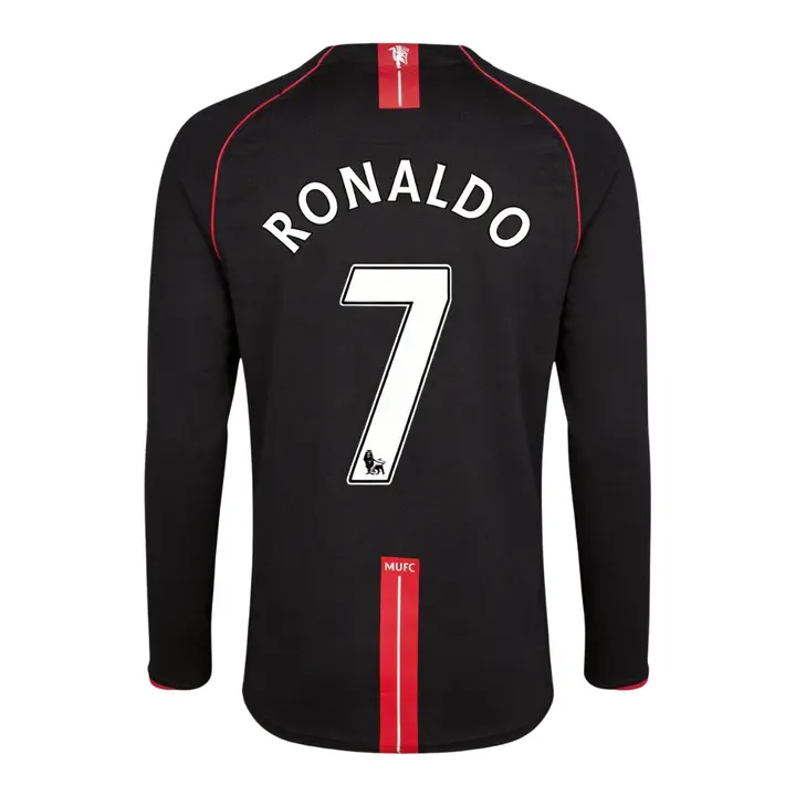 Retro Soccer Jersey RONALDO #7 Manchester United Away Long Sleeve 2007/08