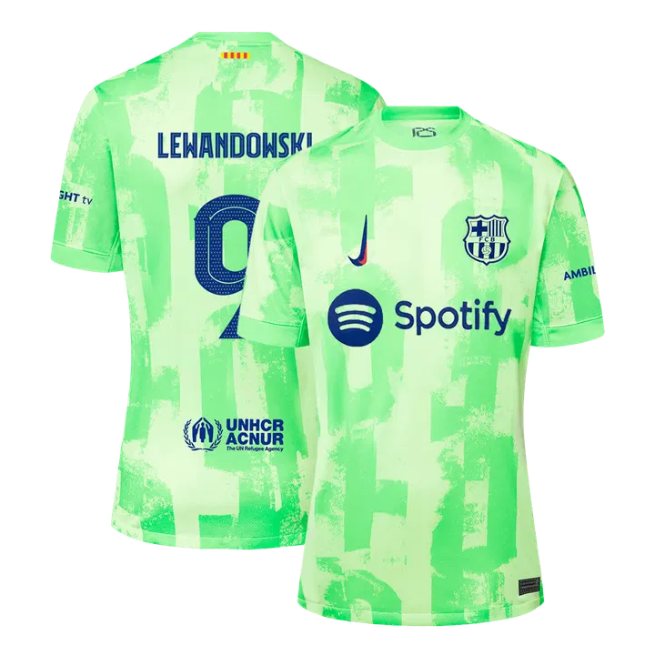 LEWANDOWSKI #9 Barcelona Third Away Soccer Jersey -UCL