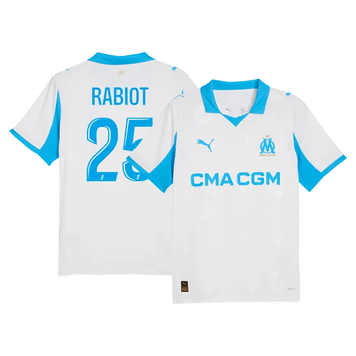 RABIOT #25 Marseille Home Soccer Jersey 2025/26