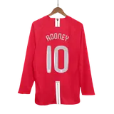 Retro Soccer Jersey ROONEY #10 Manchester United Home Long Sleeve 2007/08 - UCL Final