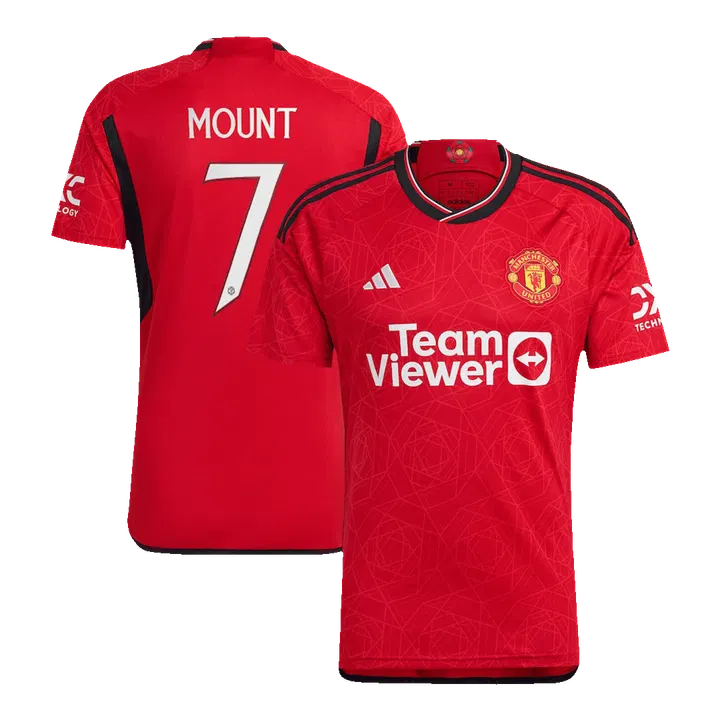 MOUNT #7 Manchester United Home Soccer Jersey 2023/24 -UCL