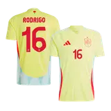 RODRIGO #16 Spain Away Soccer Jersey EURO