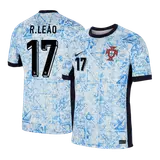 R.LEÃO #17 Portugal Away Soccer Jersey EURO